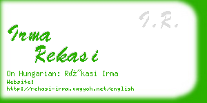 irma rekasi business card